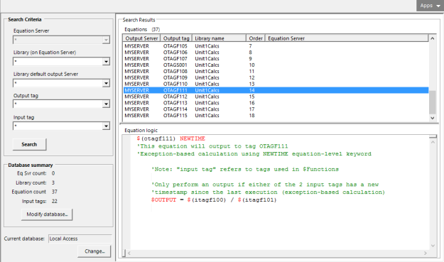 Equation Database